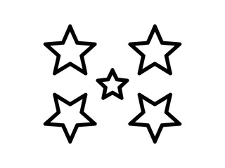 Black and White Star Symbols