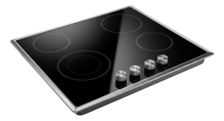Easy-clean glass-ceramic stove, perfect for bustling home kitchens.