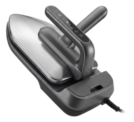 Heavy-duty ironing press with a spacious surface, perfect for home tailoring.