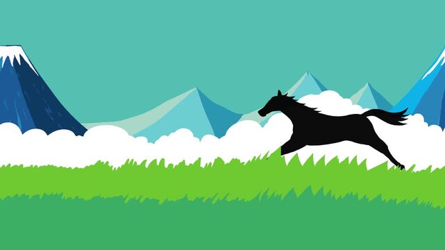 馬, 年賀状, 和風, 和柄, 新年, 動物, クリスマス, うま, ベクター, イラスト, manga