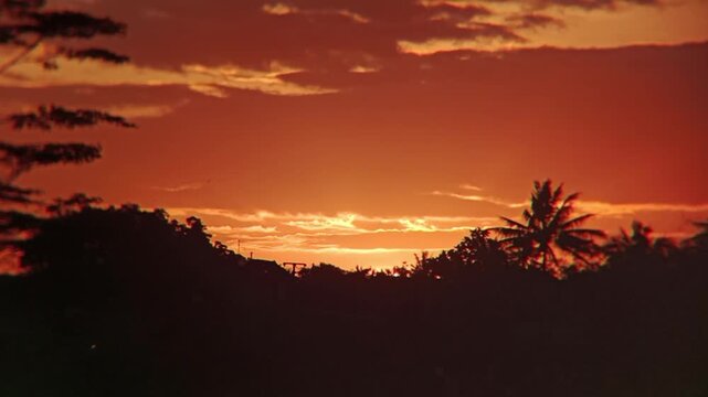 The time elapsed after the sunset on the hill. 