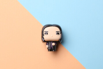 Naklejka premium ODESSA, UKRAINE - MAY 30, 2024: Funko pop figure Severus Snape from the Harry Potter universe