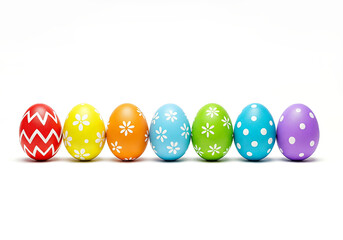 Colorful Easter Eggs with Decorative Patterns.