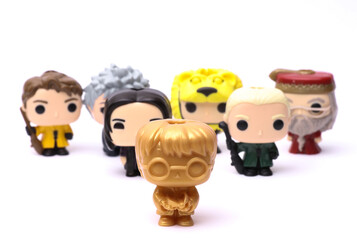 Obraz premium ODESSA, UKRAINE - MAY 30, 2024: Funko pop figures from the Harry Potter universe