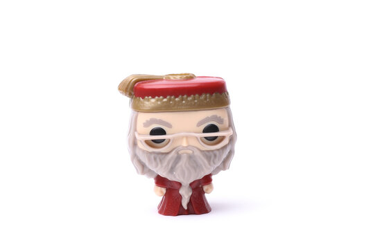 ODESSA, UKRAINE - MAY 30, 2024: Funko pop figure Dumbledore from the Harry Potter universe