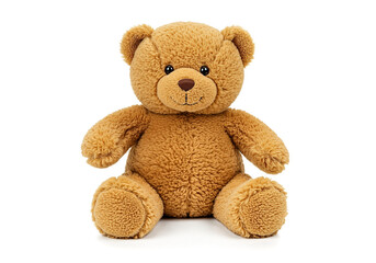 Obraz premium Cute Brown Teddy Bear on White Background.