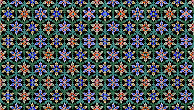abstract dancheong seamless pattern