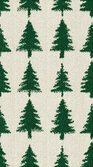 Fototapeta premium Seamless pattern of fir trees for Christmas and Valentine's Day celebration designs