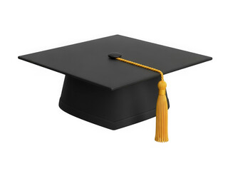 Graduation cap isolated on transparent background