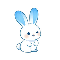 Obraz premium Cute Cartoon Bunny Winking