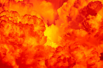 Red Stormy Clouds Background