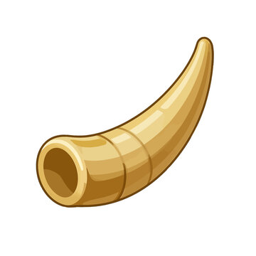Golden Alphorn Instrument with Curved Design