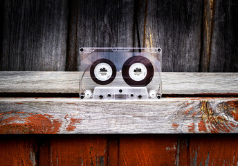 Audio Tape Cassette closeup