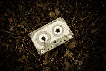 Audio Tape Cassette closeup