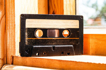 Audio Tape Cassette closeup