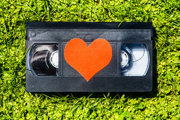 Video Tape Cassette closeup