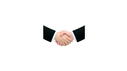 Business handshake agreement partnership cooperation trust success teamwork professional deal contract isolated on transparency background