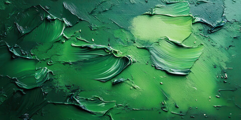 abstract green swirling fluid waves digital art background with glowing light gradient and dynamic texture
