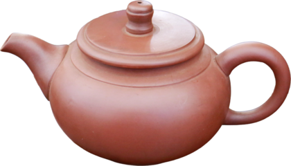 Teapot against a white background.