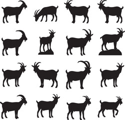 Obraz premium farm animals silhouettes