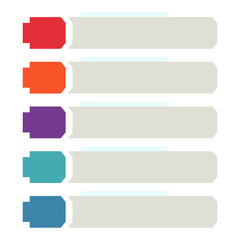 Obraz premium FIVE STEP LONG BAR INFOGRAPHIC