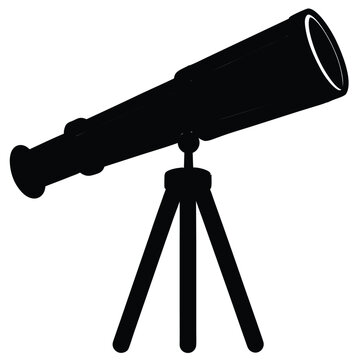 Telescope on tripod observing distant celestial objects instrument for astronomy research