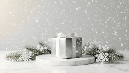 Modern Luxury Winter Sale Background With Clean Design