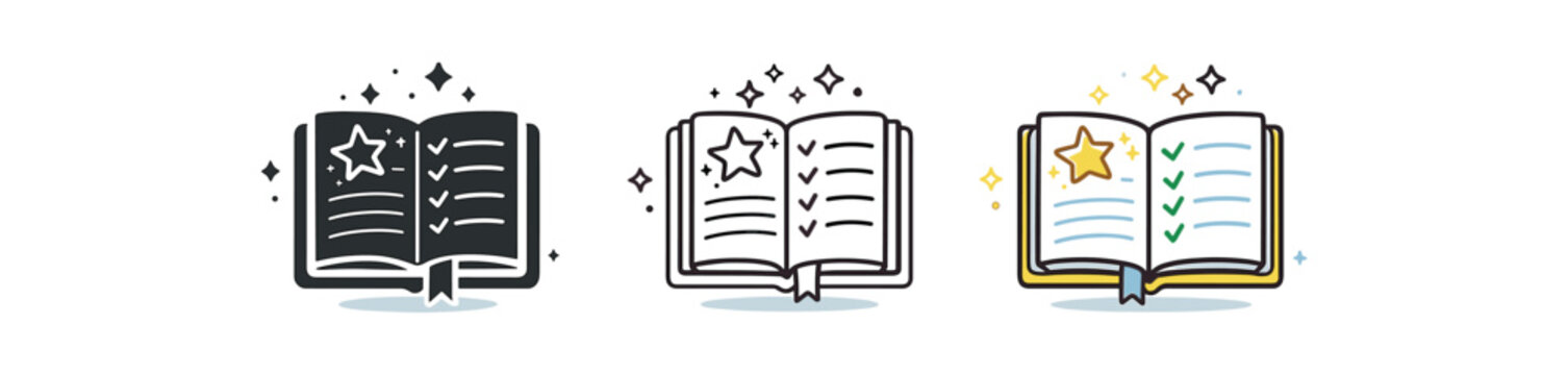 self growth open journal with doodle and positive goal notes