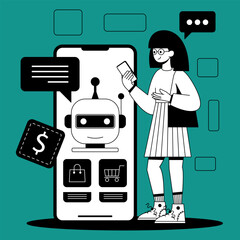 Chatbot assists in customer support for online shopping inquiries