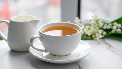 Fototapeta premium ミルクと紅茶のやさしいティータイム4