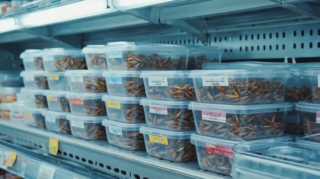 Crickets in the supermarket.