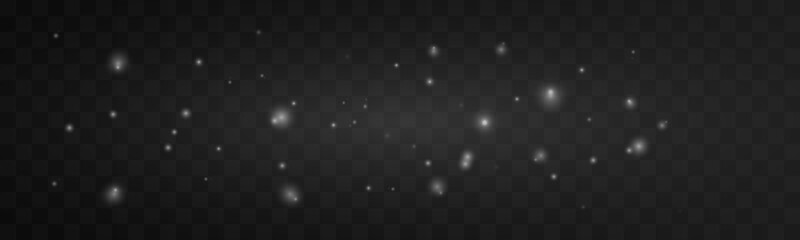 Fototapeta premium White powder dust floats softly across the background. Subtle sparkling bokeh creates an elegant winter glow. Ideal for minimal holiday designs and overlays vector
