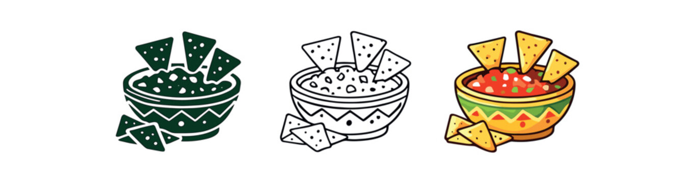 cinco de mayo salsa bowl and tortilla chips fiesta snack