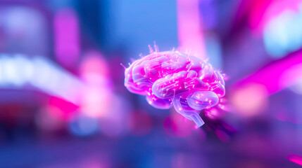 Brain chip technology concept artificial intelligence machine learning