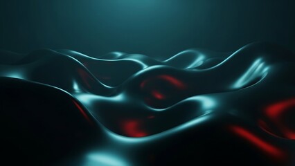 Abstract digital art with glowing blue and red lights