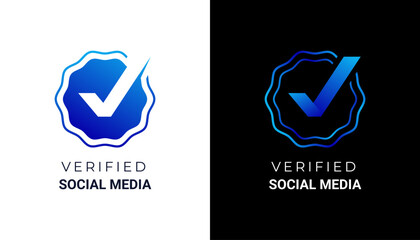 Verified Checkmark Badge Icons Social Media Verification Vector