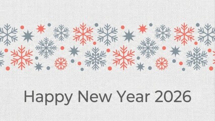Festive snowflake border greeting for new year celebration