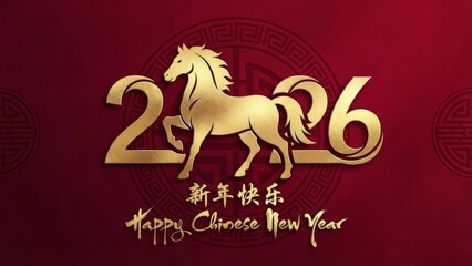 Golden horse symbolizing good fortune and prosperity in new year celebration