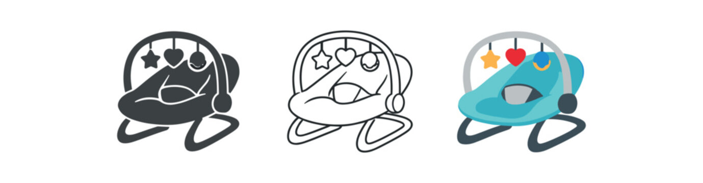 family life baby swing or bouncer with toy bar above