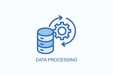 Data Processing Icon Or Logo Isolated Vector Illustration