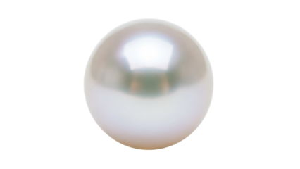Lustrous white pearl isolated PNG on transparent background, elegant gem for jewelry design and luxury branding projects