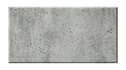 Isolated concrete slab with textured surface on a clear background for architectural design purposes