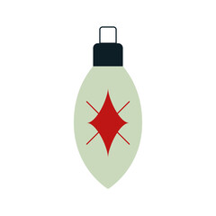 Geometric Christmas element. For invitation, poster, postcard, advertisement. Vector illustration, flat design