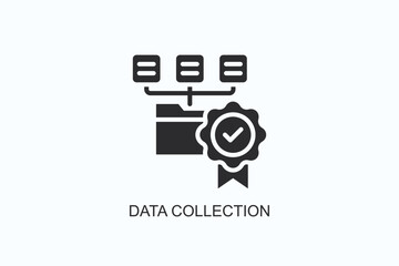 Fototapeta premium Data Collection Icon Or Logo Isolated Vector Illustration