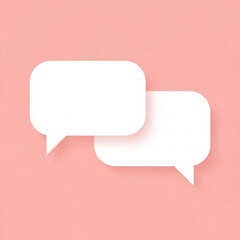 Fototapeta premium Clean UI Chat Bubble Illustration on Soft Pink Background