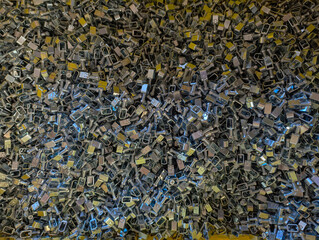 Klemmen, Metall, Schrauben, Kontakte, Kupfer.