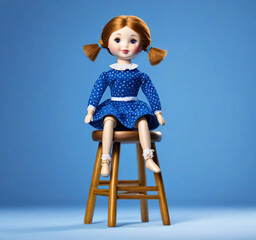little girl sitting on a chair