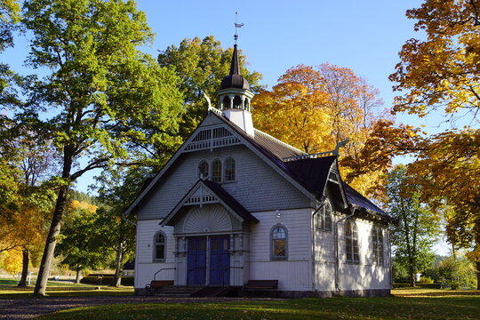 The old historical mill and buildings of S&ouml;derk&ouml;ping with traditional filming location of Astrid Lindgrens Madicken, Sweden