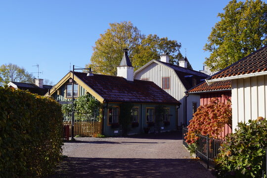The old historical mill and buildings of S&ouml;derk&ouml;ping with traditional filming location of Astrid Lindgrens Madicken, Sweden