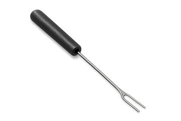 Fototapeta premium Fondue fork with black handle for cooking isolated